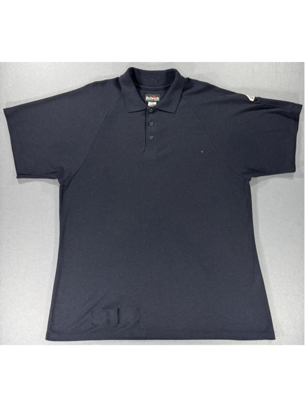 Bulwark FR Mens XXL Polo Shirt Navy Blue CoolTouch 2 Flame Resistant SMP8NV2